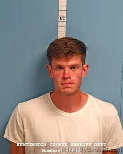 Mugshot of CARTER DOUGLAS WILCOX booked in Huntington County, Indiana on July 3, 2026