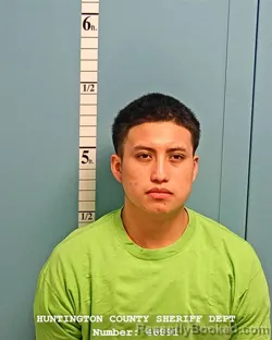 Mugshot of JUAN DANIEL JIMENEZ GOMEZ booked in Huntington County, Indiana on April 10, 2026