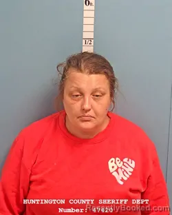 Mugshot of ASHLEY CAROLINE DUNHAM booked in Huntington County, Indiana on July 9, 2026
