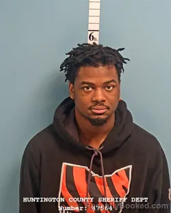 Mugshot of TRESHAWN AHMAD BROWN booked in Huntington County, Indiana on May 8, 2026