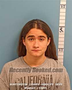 Booking photo from Huntington County, Indiana