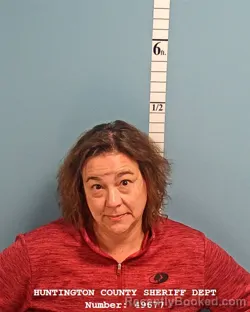 Mugshot of KAREN DENISE SPENCER booked in Huntington County, Indiana on May 4, 2026