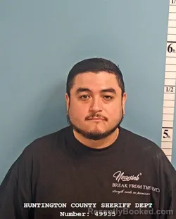 Mugshot of ERIK HERNANDEZ booked in Huntington County, Indiana on July 28, 2026