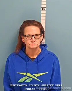 Mugshot of AMBER MARIE TURLEY booked in Huntington County, Indiana on April 2, 2026