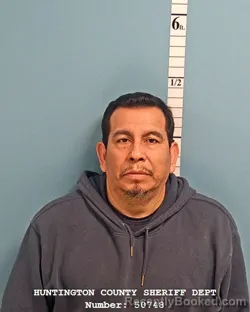 Mugshot of JOSE CARMELO AGUILERA BERRERA booked in Huntington County, Indiana on April 27, 2026