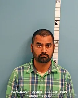 Mugshot of GURPIAR SINGH booked in Huntington County, Indiana on April 29, 2026