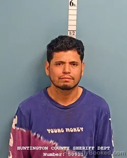 Mugshot of AGUSTIN CONTRERAS NIETO booked in Huntington County, Indiana on May 10, 2026