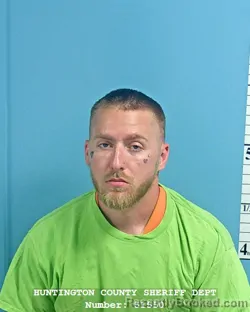 Mugshot of JUSTIN LEROY LANDIS booked in Huntington County, Indiana on July 1, 2026