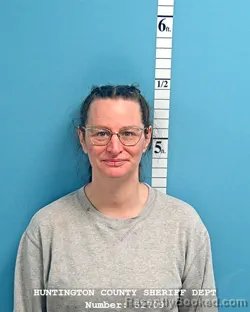 Mugshot of SAMANTHA R DAVIDSON booked in Huntington County, Indiana on July 14, 2026