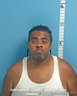 Mugshot of ANTWON LANCE HUNTER booked in Huntington County, Indiana on July 27, 2026