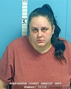 Mugshot of Shawna Renee Howard booked in Huntington County, Indiana on August 25, 2026