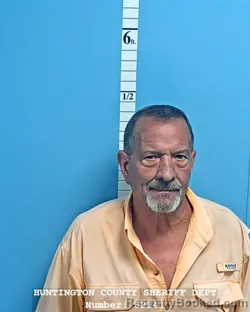 Mugshot of William Paul Jones booked in Huntington County, Indiana on September 9, 2026