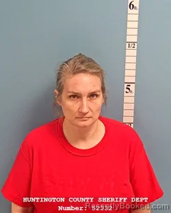 Mugshot of Katherine Marie Jackson booked in Huntington County, Indiana on September 15, 2026