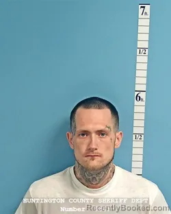 Mugshot of Cameron Lee Henson booked in Huntington County, Indiana on August 21, 2026