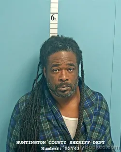 Mugshot of Laron Tamar Patton booked in Huntington County, Indiana on October 26, 2026