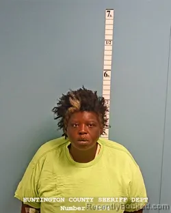 Mugshot of Shanklin Kimberly Burnett booked in Huntington County, Indiana on September 6, 2026