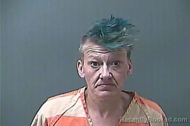 Mugshot of April Lynne Bannwart booked in La Porte County, Indiana on October 23, 2026