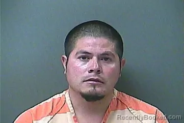 Mugshot of Edgar Garcia Martinez booked in La Porte County, Indiana on October 12, 2026