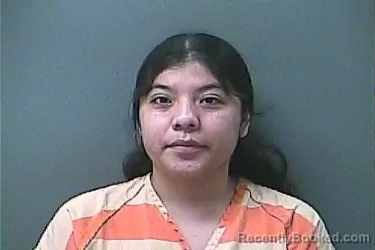 Mugshot of Karina Saldivar booked in La Porte County, Indiana on August 28, 2026