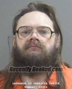 Booking photo from Lagrange County, Indiana