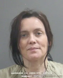 Mugshot of JENNIFER DIANE GRICE booked in Lagrange County, Indiana on March 27, 2026