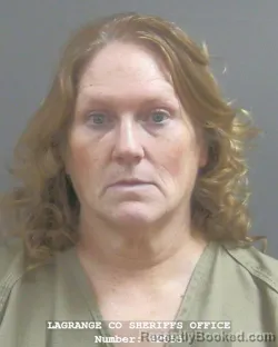 Mugshot of Julie Elaine Higginbotham booked in Lagrange County, Indiana on August 13, 2026
