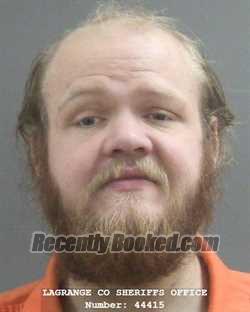Booking photo from Lagrange County, Indiana