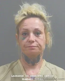 Mugshot of Rebecca Jo Simonds booked in Lagrange County, Indiana on September 5, 2026