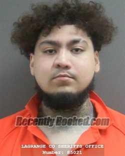 Booking photo from Lagrange County, Indiana
