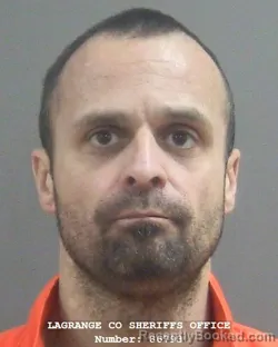 Mugshot of ANDREW CHARLES GOLDBERG booked in Lagrange County, Indiana on May 21, 2026