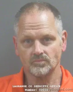 Mugshot of Terry Alan Overton booked in Lagrange County, Indiana on August 21, 2026