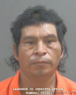 Mugshot of Espiridion Valencia Hernandez booked in Lagrange County, Indiana on August 23, 2026