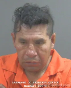 Mugshot of Tomas Valencia Cruz booked in Lagrange County, Indiana on August 23, 2026