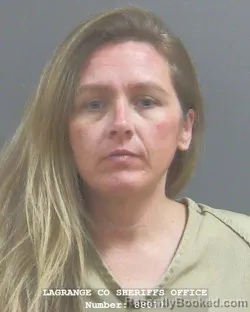 Mugshot of Misty Dawn Shoemaker booked in Lagrange County, Indiana on August 24, 2026