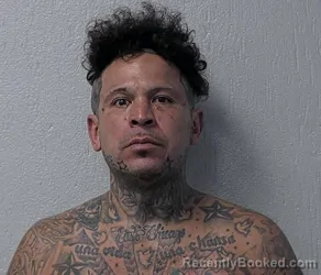 Mugshot of Ricardo Felix Bustos booked in Lake County, Indiana on August 26, 2026