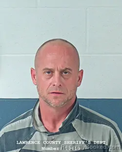 Mugshot of JASON JAY PHILLIPS booked in Lawrence County, Indiana on April 2, 2026