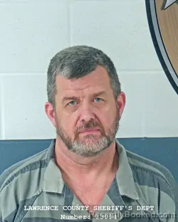 Mugshot of Gordon Dale Hunt booked in Lawrence County, Indiana on September 3, 2026