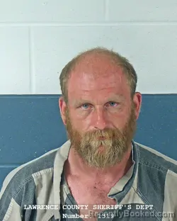 Mugshot of NATHAN L KIMBREL booked in Lawrence County, Indiana on April 23, 2026