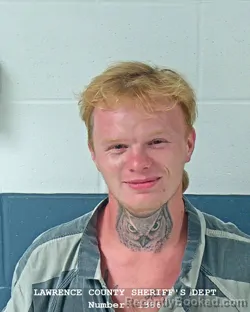 Mugshot of Cayden James Thomas booked in Lawrence County, Indiana on September 8, 2026