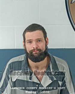 Booking photo from Lawrence County, Indiana
