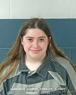 Mugshot of TAYLEN JADE HUGGINS booked in Lawrence County, Indiana on July 21, 2026