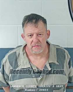 Booking photo from Lawrence County, Indiana