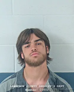 Mugshot of Treyton Courtnay Mcbride booked in Lawrence County, Indiana on October 6, 2026
