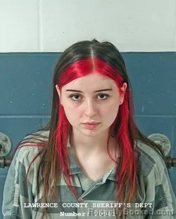 Mugshot of MYLEE A CROSBY booked in Lawrence County, Indiana on April 2, 2026