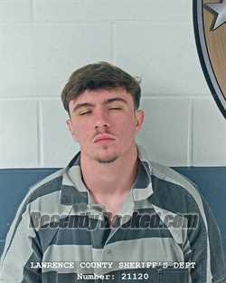 Booking photo from Lawrence County, Indiana