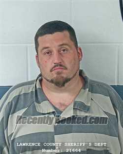 Booking photo from Lawrence County, Indiana