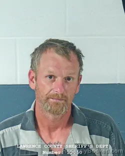Mugshot of TRENT EDWARD GRISSOM booked in Lawrence County, Indiana on July 10, 2026