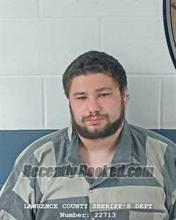 Booking photo from Lawrence County, Indiana