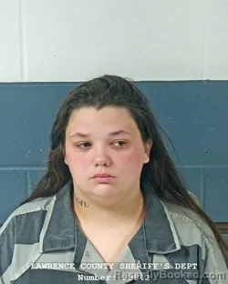 Mugshot of Geneva Nicole Cooper booked in Lawrence County, Indiana on August 19, 2026