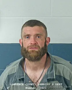 Mugshot of WILLIAM DOMINIC TOLBERT booked in Lawrence County, Indiana on March 27, 2026